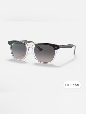 Ray-Ban Hawkeye RB2298 Black & Clear Frame Sunglasses